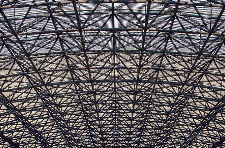 Intricate Geometric Metal Roof Structure
