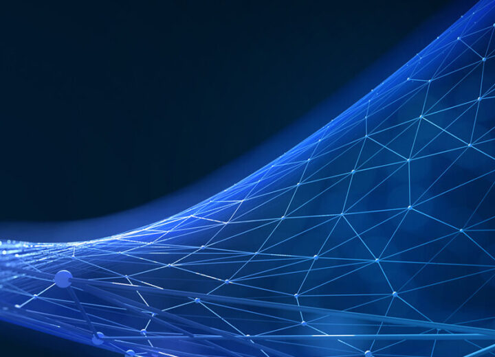 Abstract Blue Digital Wave Background