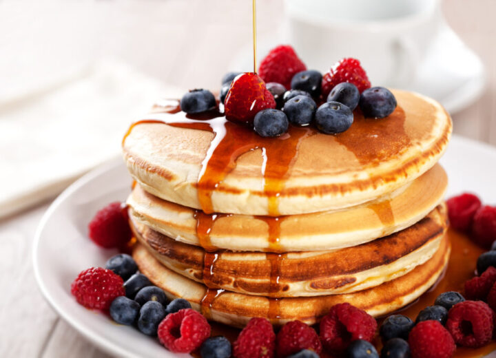 Stack Of Pancakes With Berries