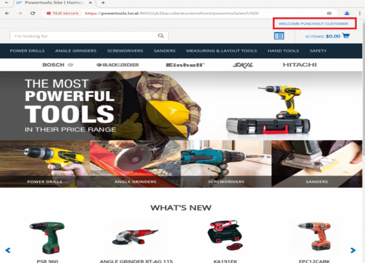 Power Tools Website With Product Offerings