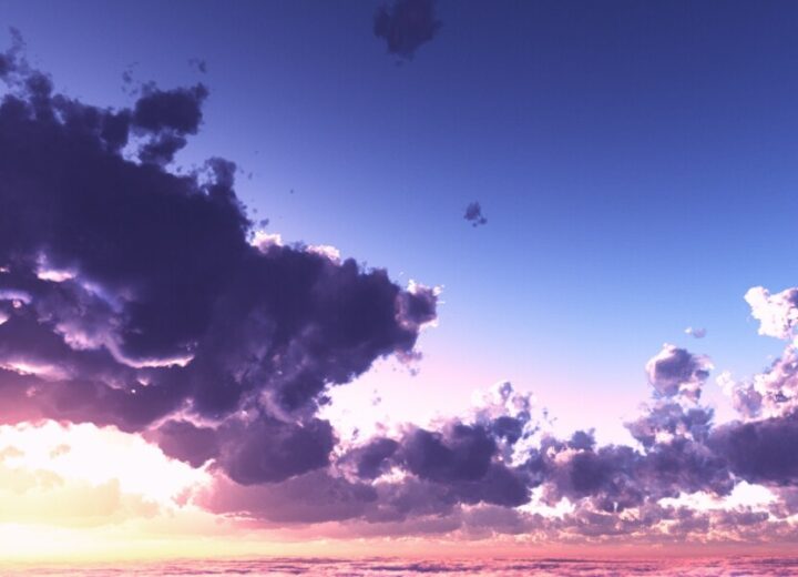 Colorful Sunset With Dramatic Clouds