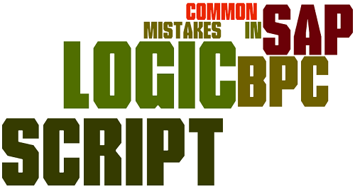 Sap Bpc Common Mistakes Logic Script